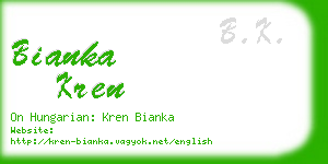 bianka kren business card